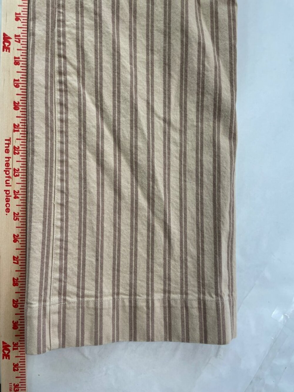 Faherty Twill Tide Slim Straight Pants Ebb-Pebble Shore Stripe Cotton Wmns Sz 29 - Picture 14 of 15